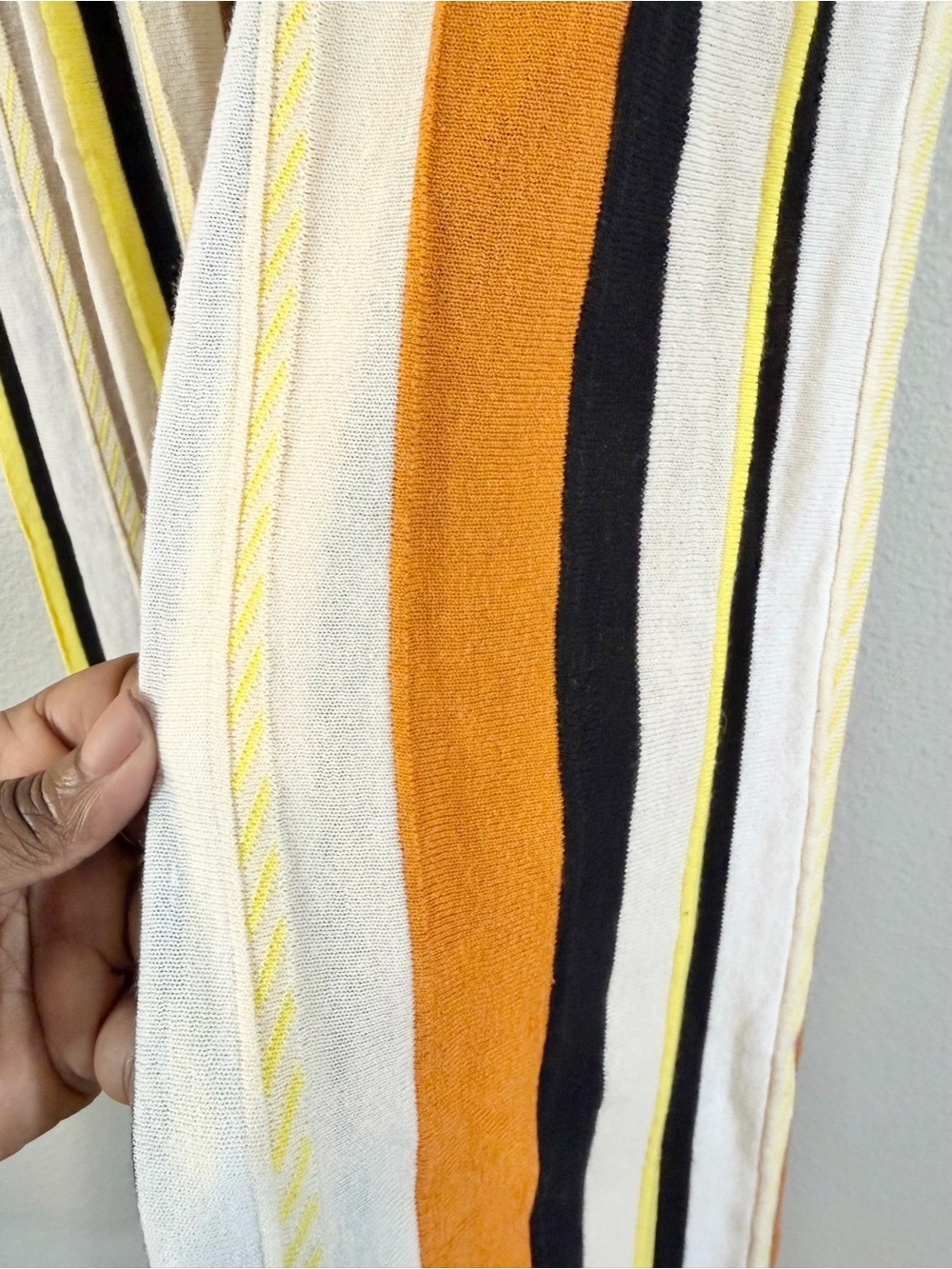 Rodebjer Marika Striped Midi Skirt Size M Brown Orange Cream High Waist Designer - Picture 6 of 12